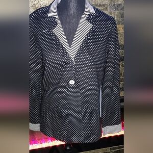 Appleseed's Black and White Dot Blazer Size S